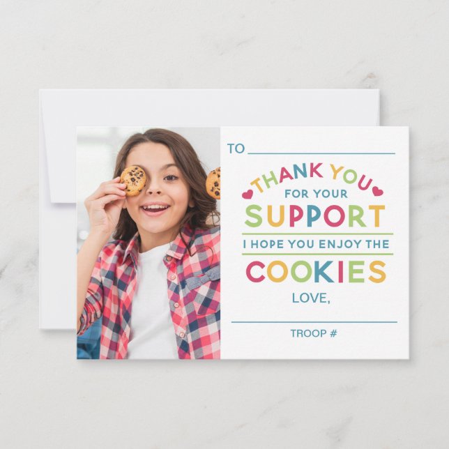 Cookie Sales Thank You Card  (Front)