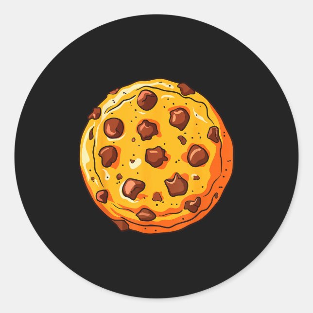 Cookie Shirt Men Women Kids Chocolate Chip Cookie  Classic Round Sticker (Front)