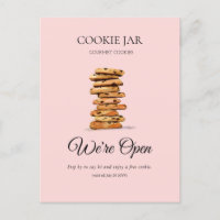 Cookie Shop Bakery We're open promotional