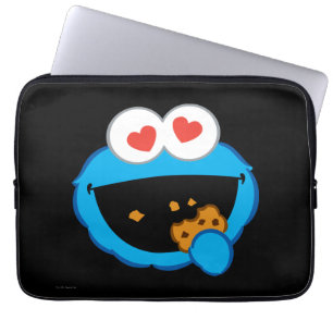 Cookie Smiling Face with Heart-Shaped Eyes Laptop Sleeve