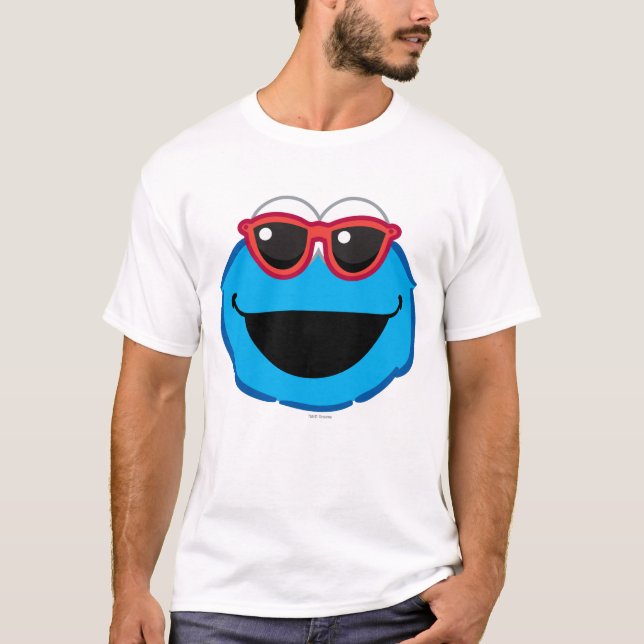 Cookie  Smiling Face with Sunglasses T-Shirt (Front)