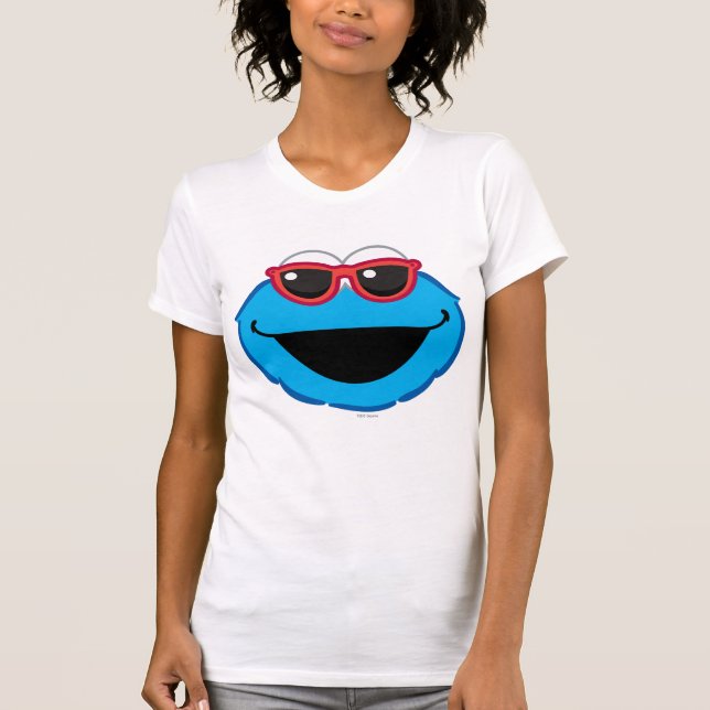 Cookie  Smiling Face with Sunglasses T-Shirt (Front)
