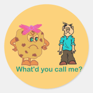 Cookie sticker. classic round sticker