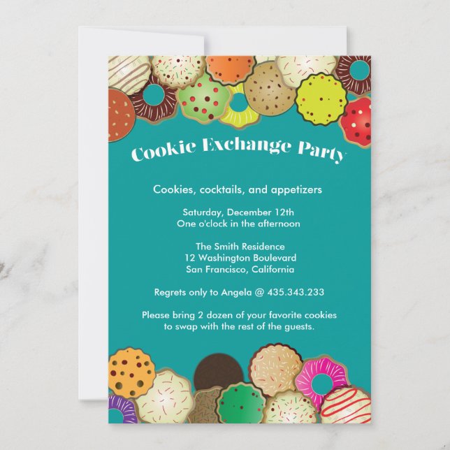 Cookie Swap Exchange Party Invitation (Front)