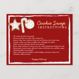 Cookie Swap Instruction Card - You can customise!