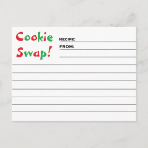 "Cookie Swap!" Recipe Cards
