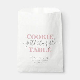 Cookie Table Personalised Pink Paper Favour Bags