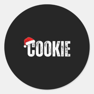 Cookie Taster Cookie Christmas Matching Couple  Classic Round Sticker