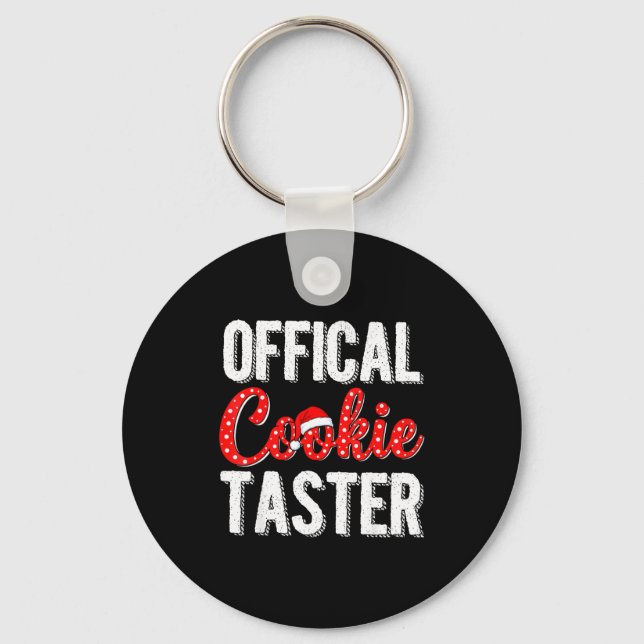 Cookie Taster Cookie Christmas Matching Couple  Key Ring (Front)
