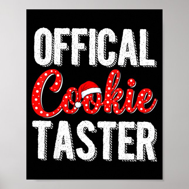 Cookie Taster Cookie Christmas Matching Couple  Poster (Front)