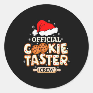 Cookie Taster Crew, Funny Christmas Baking Team  Classic Round Sticker