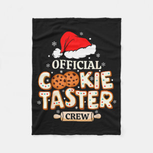 Cookie Taster Crew, Funny Christmas Baking Team Fleece Blanket