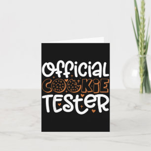 Cookie Tester Christmas Bakers Kids Toddler Xmas Card