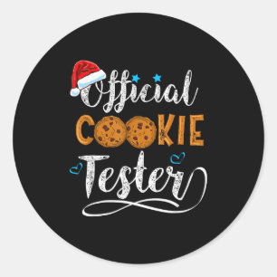 Cookie Tester Christmas Baking Team Classic Round Sticker