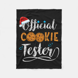 Cookie Tester Christmas Baking Team Fleece Blanket