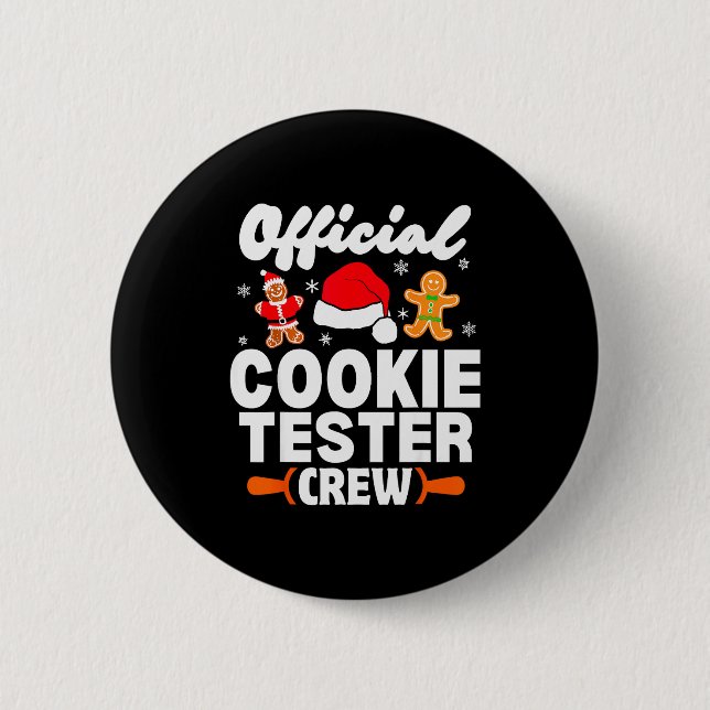 Cookie Tester Crew Christmas Baking Xmas Pajamas  6 Cm Round Badge (Front)