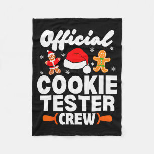 Cookie Tester Crew Christmas Baking Xmas Pajamas Fleece Blanket