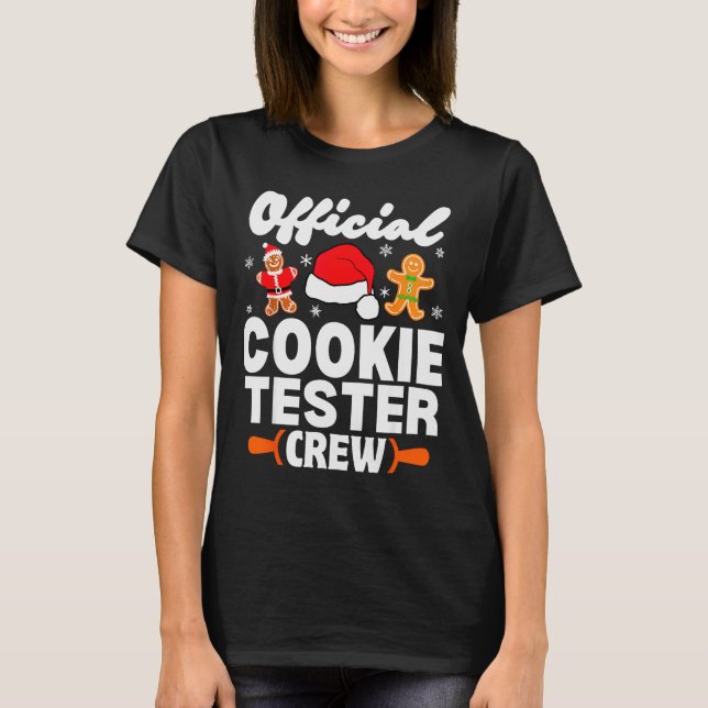 Cookie Tester Crew Christmas Baking Xmas Pajamas  T-Shirt (Front)