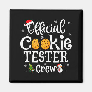 Cookie Tester Crew Family Baking Team Christmas Magnet