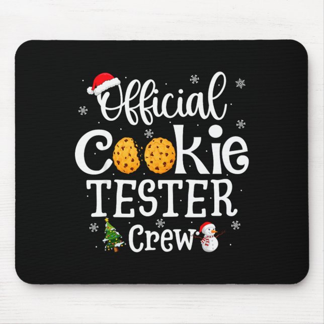 Cookie Tester Crew Family Baking Team Christmas  Mouse Mat (Front)