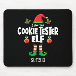 Cookie Tester Elf Family Matching Christmas Name  Mouse Mat