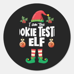 Cookie Tester Elf Family Matching Christmas Name T Classic Round Sticker