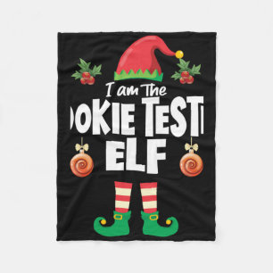 Cookie Tester Elf Family Matching Christmas Name T Fleece Blanket
