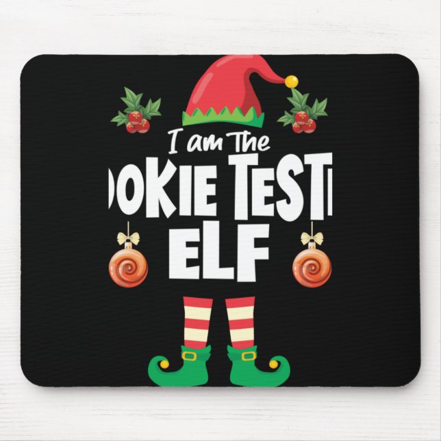 Cookie Tester Elf Family Matching Christmas Name T Mouse Mat (Front)