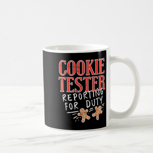 Cookie Tester Rerting Duty Funny Christmas Xmas Ki Coffee Mug (Right)