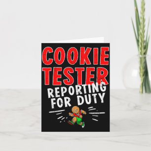 Cookie Tester Rerting Duty Funny Husband Christmas Card