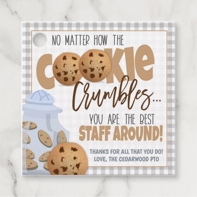 Cookie Thank You Gift Tag (Front)