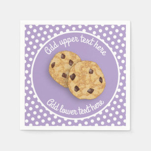 Cookie themed polka dot background own custom text napkin