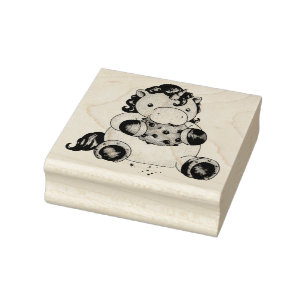 Cookie Unicorn Rubber Stamp