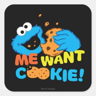 Cookie Wants Cookie Square Sticker