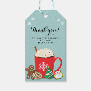 Cookies and Cocoa Christmas Holiday Party Thanks Gift Tags