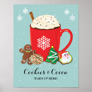 Cookies and Cocoa Christmas Holiday Poster
