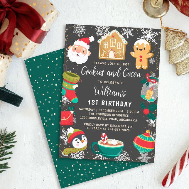 Cookies and Cocoa Gingerbread Decorating Party Invitation (Creator Uploaded)