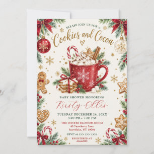 Cookies and Cocoa Holiday Baby Shower Invitation