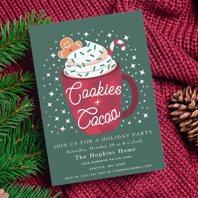 Cookies and Cocoa Holiday Party Invitation (Creator Uploaded)