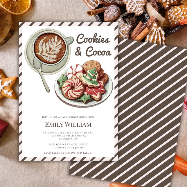 Cookies and Cocoa Warm Cosy Baby Shower  Invitation (Creator Uploaded)