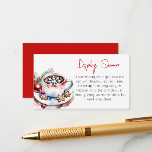 Cookies and cocoa winter Christmas display shower Enclosure Card
