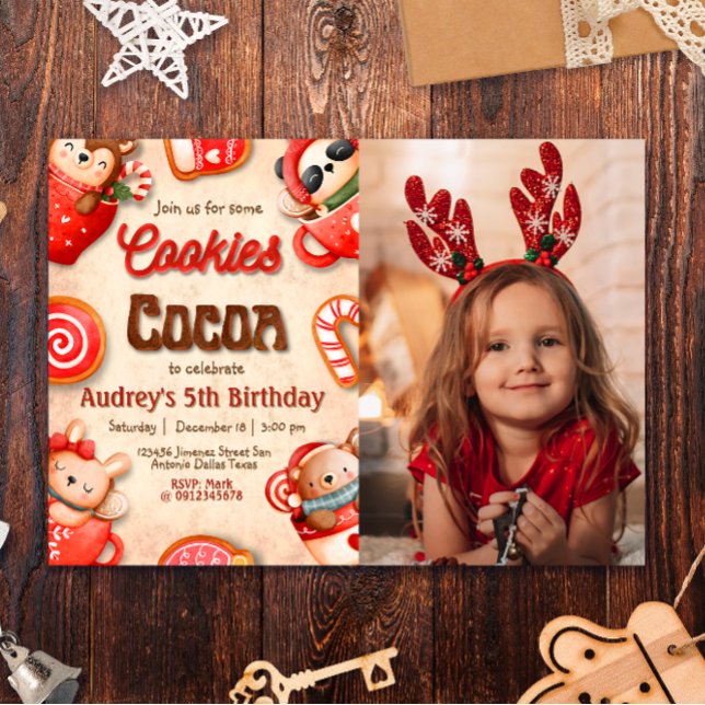 Cookies and Cocoa - with Photo  Invitation (Creator Uploaded)