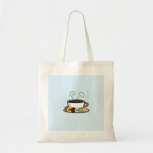 Cookies and coffee tote bag