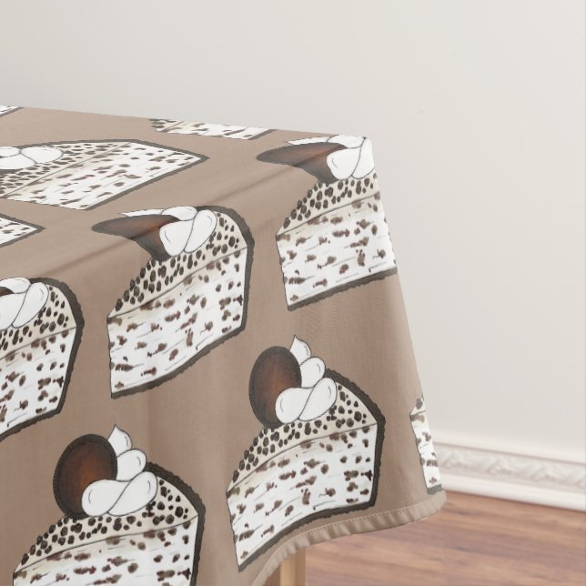 Cookies and Cream Pie Dessert Slice Picnic Food Tablecloth (In Situ)