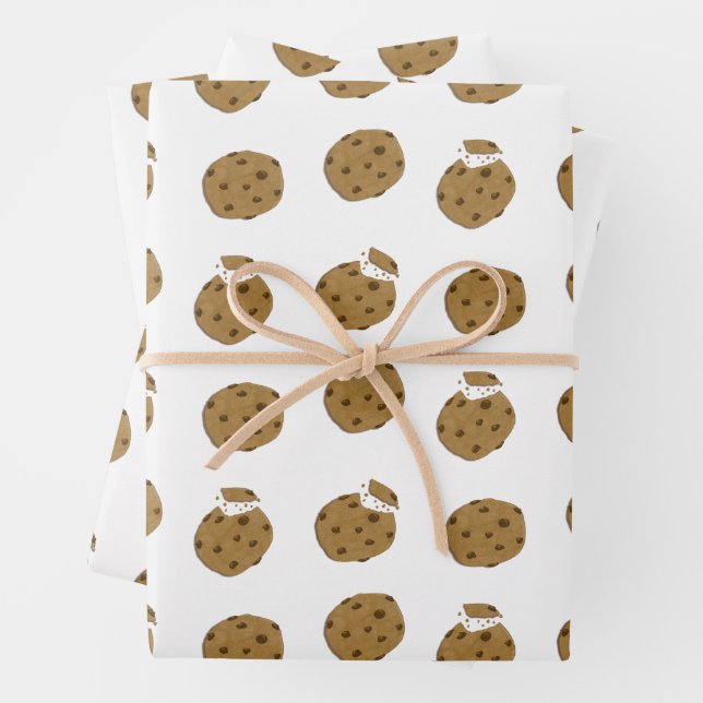 Cookies and Crumbs First Birthday Baby Shower  Wrapping Paper Sheet (In situ)