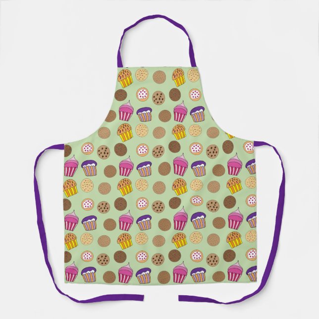 Cookies and Cupcakes All-Over Print Apron (Front)