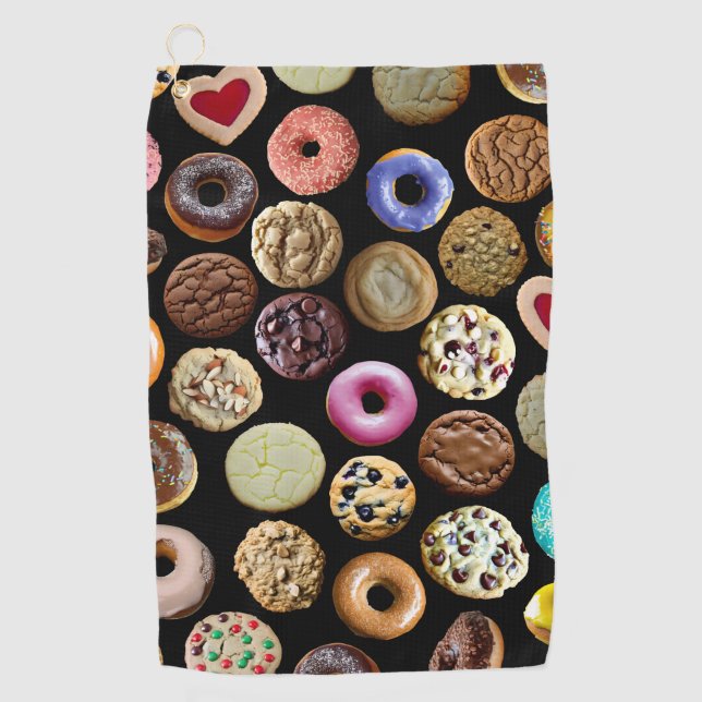 Cookies and Doughnuts Golf Towel (Front)