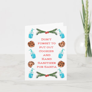 Cookies and Hand Sanitizer for Santa Card