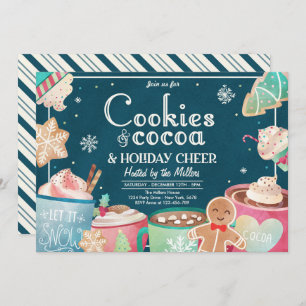 Cookies And Hot Cocoa Holiday Christmas Party Invitation