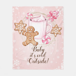 Cookies and Hot Cocoa winter blanket